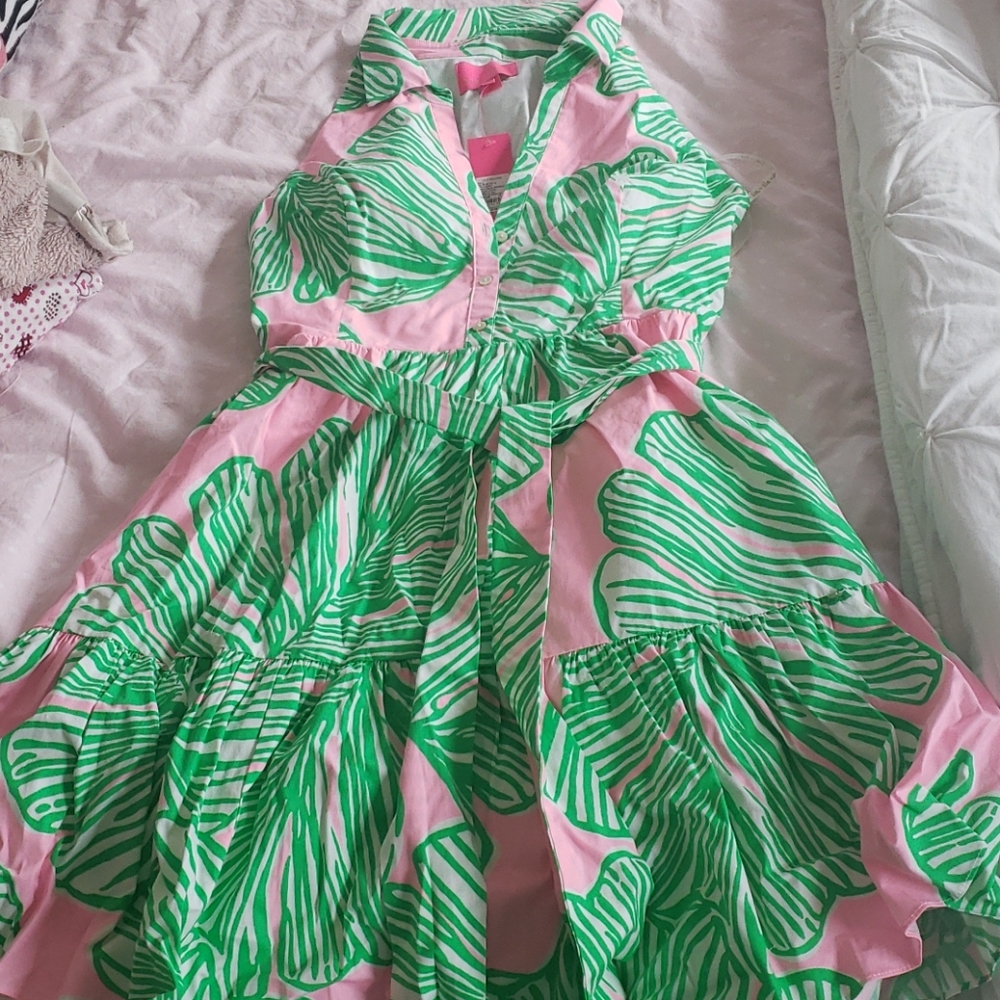 Trisha stretch shirt dress size 12 NWT